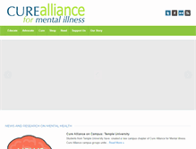 Tablet Screenshot of curealliance.org